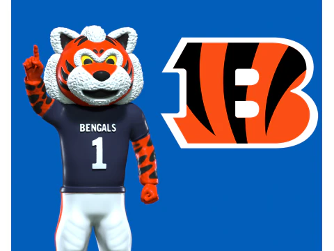 Cincinnati Bengals mascot- WHO DEY - 3D PRINT 3D Print Model