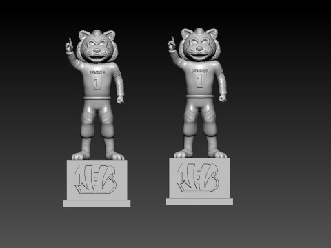 Cincinnati Bengals mascot- WHO DEY - 3D PRINT 3D-Druckmodell