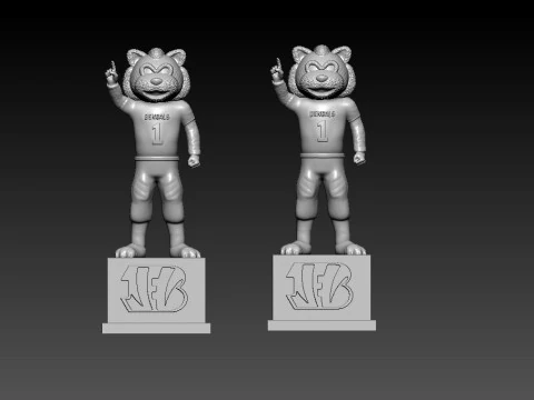 Cincinnati Bengals mascot- WHO DEY - 3D PRINT 3D Print Model