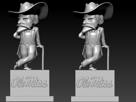 NCAA - Colonel Reb mascot - Ole Miss Rebels 1 - 3d print 3D Print Model