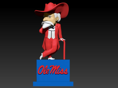 NCAA - Colonel Reb mascot - Ole Miss Rebels 1 - 3d print 3D Print Model