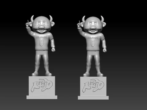 NCAA - Chip The Buffalo mascot - Ralphie the Buffalo - 3d print 3D Print Model