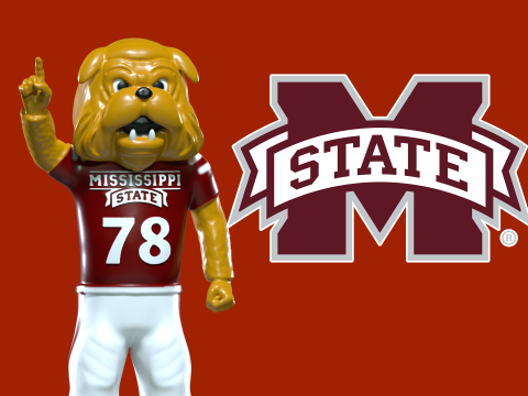 NCAA - Bully mascot - Mississippi State University - 3d print 3Dプリントモデル