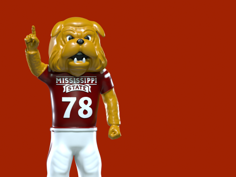 NCAA - Bully mascot - Mississippi State University - 3d print 3Dプリントモデル