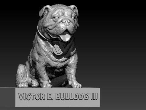 NCAA - Fresno State Bulldogs MASCOT STATUE - 3D PRINT Modelo de Impressão 3D