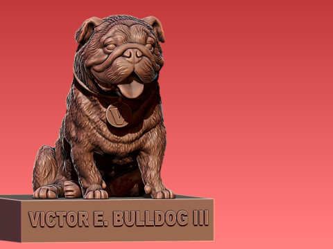 NCAA - Fresno State Bulldogs MASCOT STATUE - 3D PRINT Modelo de Impressão 3D