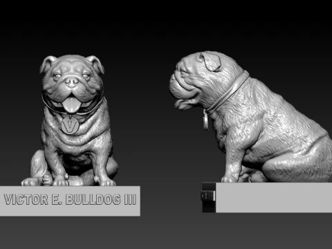 NCAA - Fresno State Bulldogs MASCOT STATUE - 3D PRINT 3D Print Model