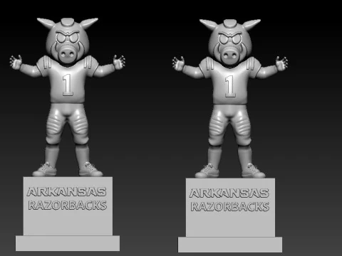 NCAA - University of Arkansas Razorbacks mascot - 3d print 3D Print Model