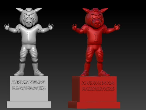 NCAA - University of Arkansas Razorbacks mascot - 3d print 3D 打印模型