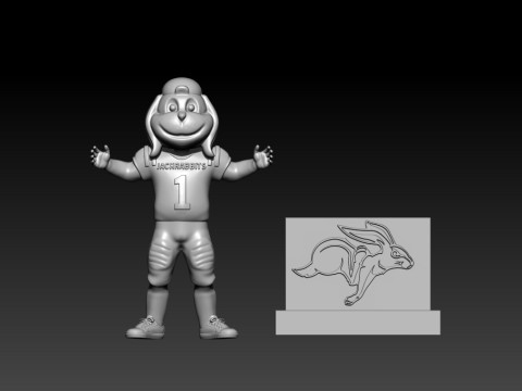 NCAA - South Dakota State Jackrabbits mascot - 3d print Model do druku 3D