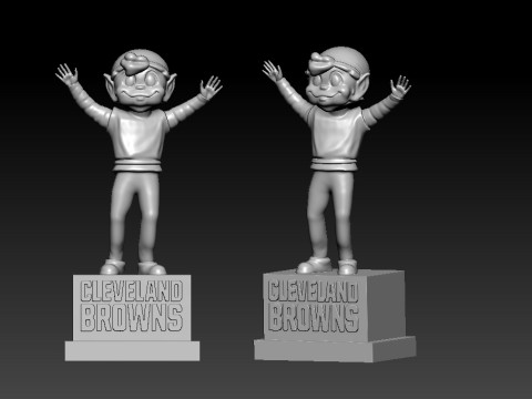 Brownie The Elf - Cleveland Browns mascot statue - 3d print 3D-printmodel