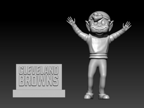 Brownie The Elf - Cleveland Browns mascot statue - 3d print 3D-printmodel
