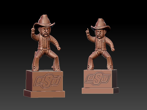 NCAA - Pistol Pete - Oklahoma State University mascot - 3d print 3Dプリントモデル