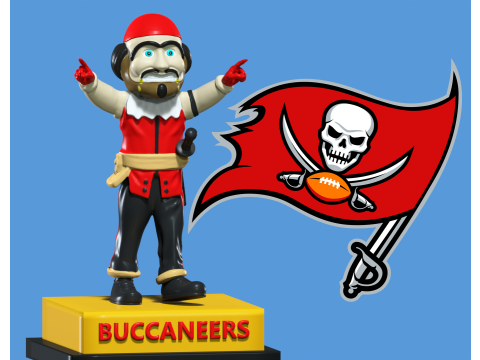 NFL - Captain Fear - Tampa Bay Buccaneers mascot 3D-printmodel