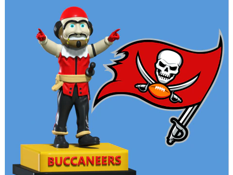 NFL - Kapitan Fear - maskotka Tampa Bay Buccaneers Model do druku 3D