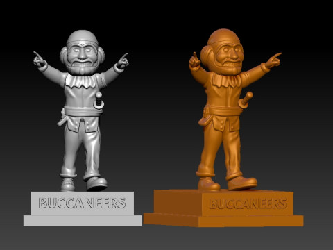 NFL - Captain Fear - Tampa Bay Buccaneers mascot 3Dプリントモデル