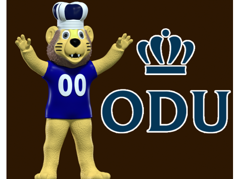NCAA - Big Blue mascot - Old Dominion University - 3d print 3D Принт Модель