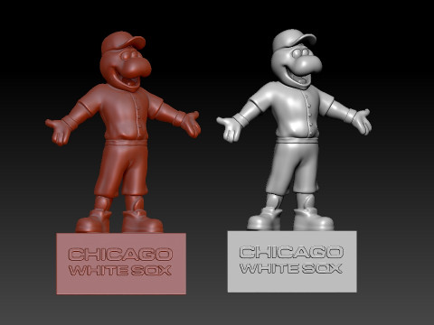 MLB - Chicago White Sox mascot statue - 3d Print 3D Print Model