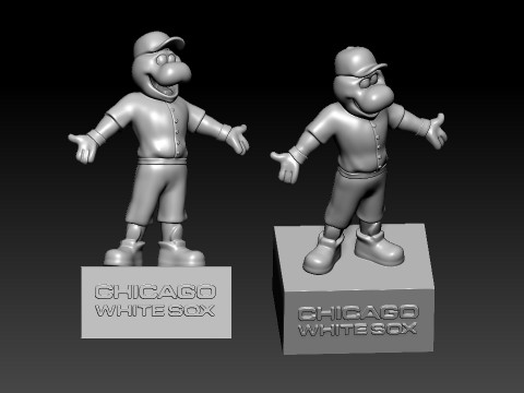 MLB - Chicago White Sox mascot statue - 3d Print 3D Print Model
