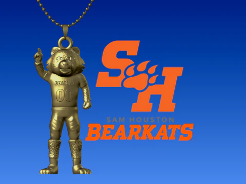 NCAA - Necklaces Sam Houston Bearkats - Hanging Figurine 3D Print Model