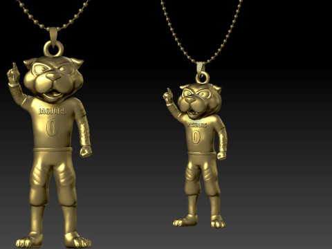 NCAA - Necklaces South Alabama Jaguars - Hanging Figurine 3D प्रिंट मॉडल