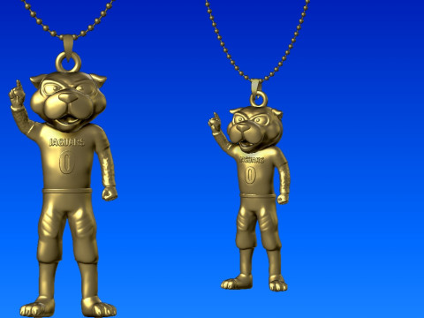 NCAA - Necklaces South Alabama Jaguars - Hanging Figurine 3D प्रिंट मॉडल