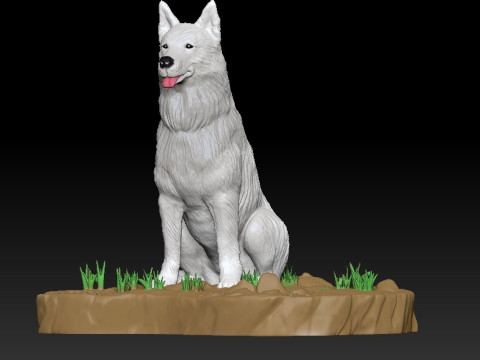 Siberian Husky Sled Dog Model - Alaska Dog - 3D print Modello di stampa 3D