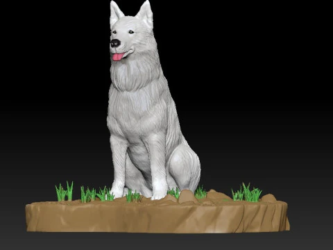 시베리안 허스키 썰매 개 모델 - 알래스카 개 - 3D 프린트 3D 프린트 모델