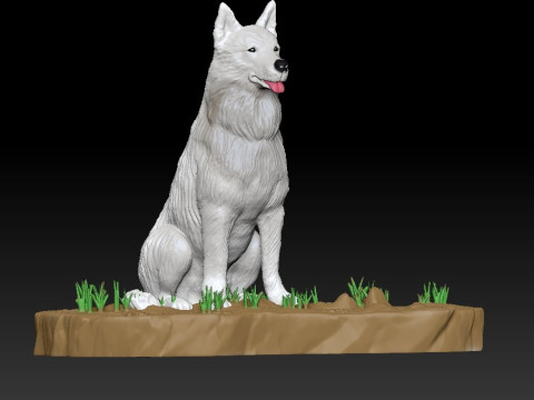 Siberian Husky Sled Dog Model - Alaska Dog - 3D print 3D Baskı Modeli