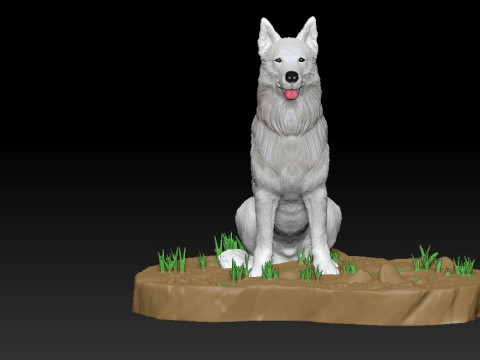 Siberian Husky Sled Dog Model - Alaska Dog - 3D print 3D Baskı Modeli