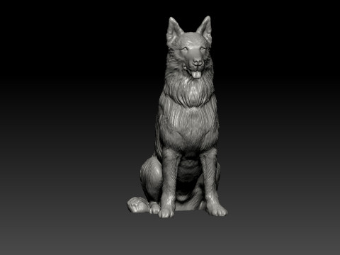Siberian Husky Sled Dog Model - Alaska Dog - 3D print 3D Baskı Modeli