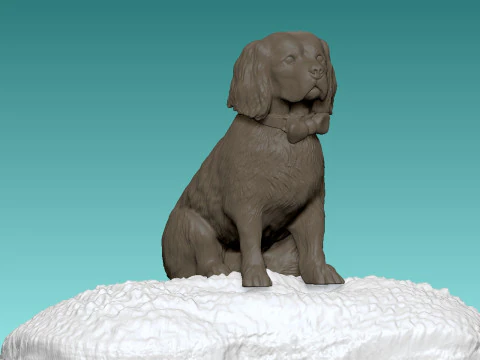 Labradoodle Dog Statue - Dog Doodle - 3D printing 3D Print Model