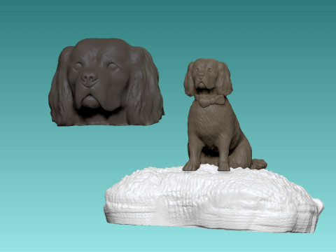 Labradoodle Dog Statue - Dog Doodle - 3D printing 3D Print Model