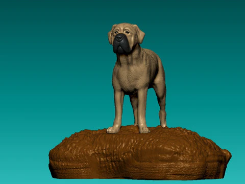Modelo de perro Bullmastiff ingl&eacute;s - Mascota - Impresi&oacute;n 3D Modelo de impresión 3D