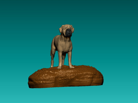 English Bullmastiff Dog Model - Pet - 3D print 3D Print Model