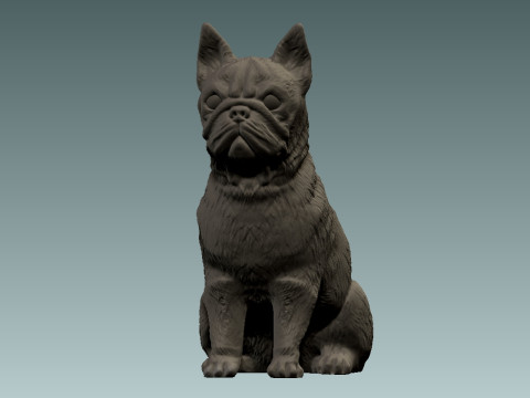 Low French bulldog - Dog - statue - 3D print 3D Print Model