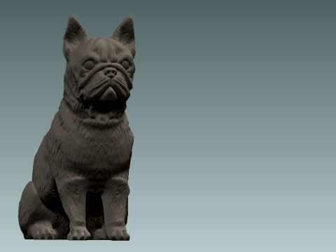 Low French bulldog - Dog - statue - 3D print 3D Print Model