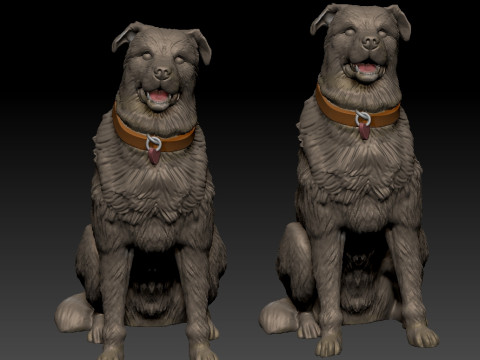 Australian Cattle Dog - statue - 3D print 3Dプリントモデル