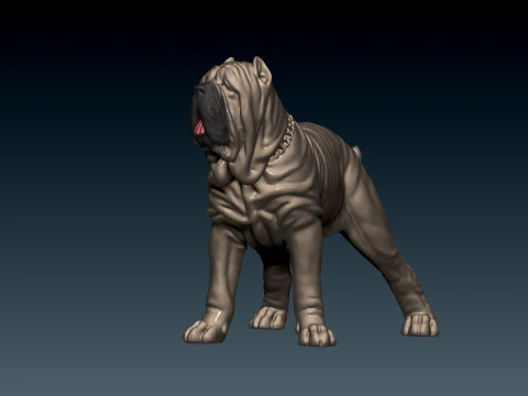 Neapolitan Mastiff Dog - PET - 3D print 3D Print Model