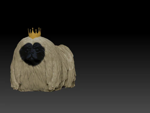 Perro Pequin&eacute;s Summit- Figura Escultura Cachorro - Impresi&oacute;n 3D Modelo 3D