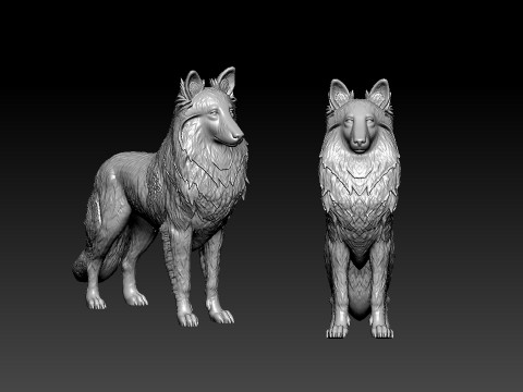 Shetland Sheepdog - Dwarf Scotch Shepherd model - 3D print Modelo de impresión 3D