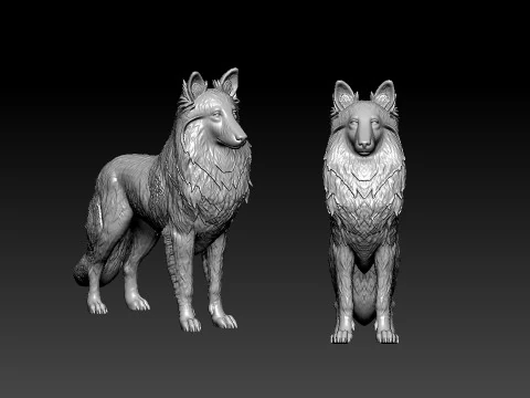 Shetland Sheepdog - Dwarf Scotch Shepherd model - 3D print 3D Print Model
