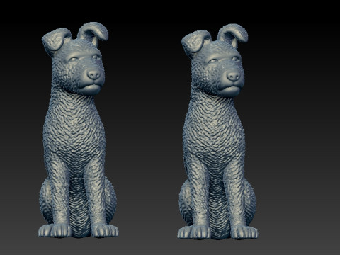 Pumi Dog - Pumi Hungary model - 3D print Model Cetak 3D