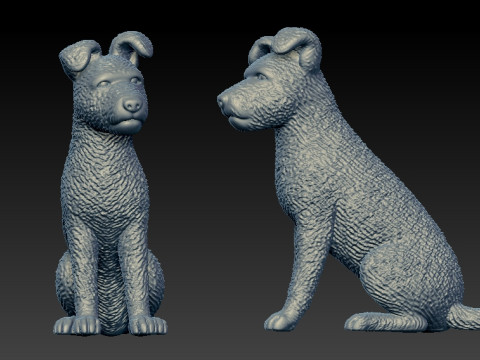 Pumi Dog - Pumi Hungary model - 3D print Model Cetak 3D