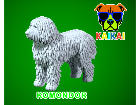 DOG - Komondor - Hungarian Commonmop MODEL - 3d PRINT 3D Принт Модель
