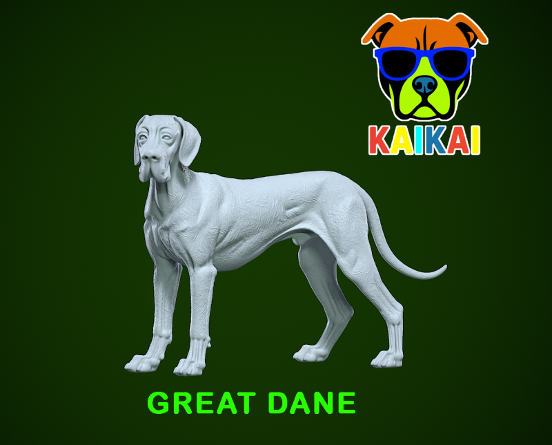Great Dane dog - German Mastiff model - 3D print Modelo de impresión 3D .c4d .max .obj .3ds .fbx .stl .blend