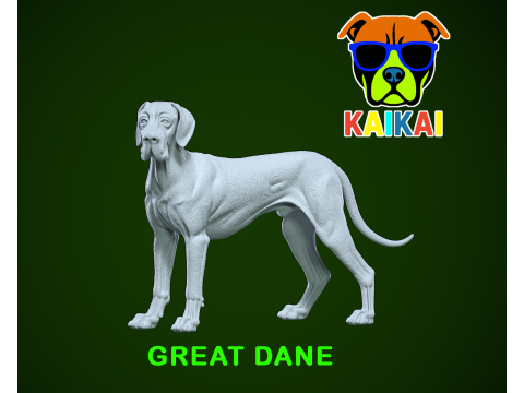 Great Dane dog - German Mastiff model - 3D print 3D Принт Модель