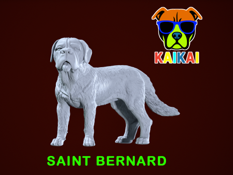 St Bernard - Saint Bernard model - 3D print Modello di stampa 3D