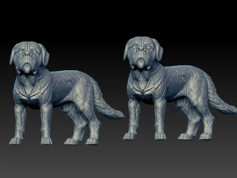 St Bernard - Saint Bernard model - 3D print 3D Print Model