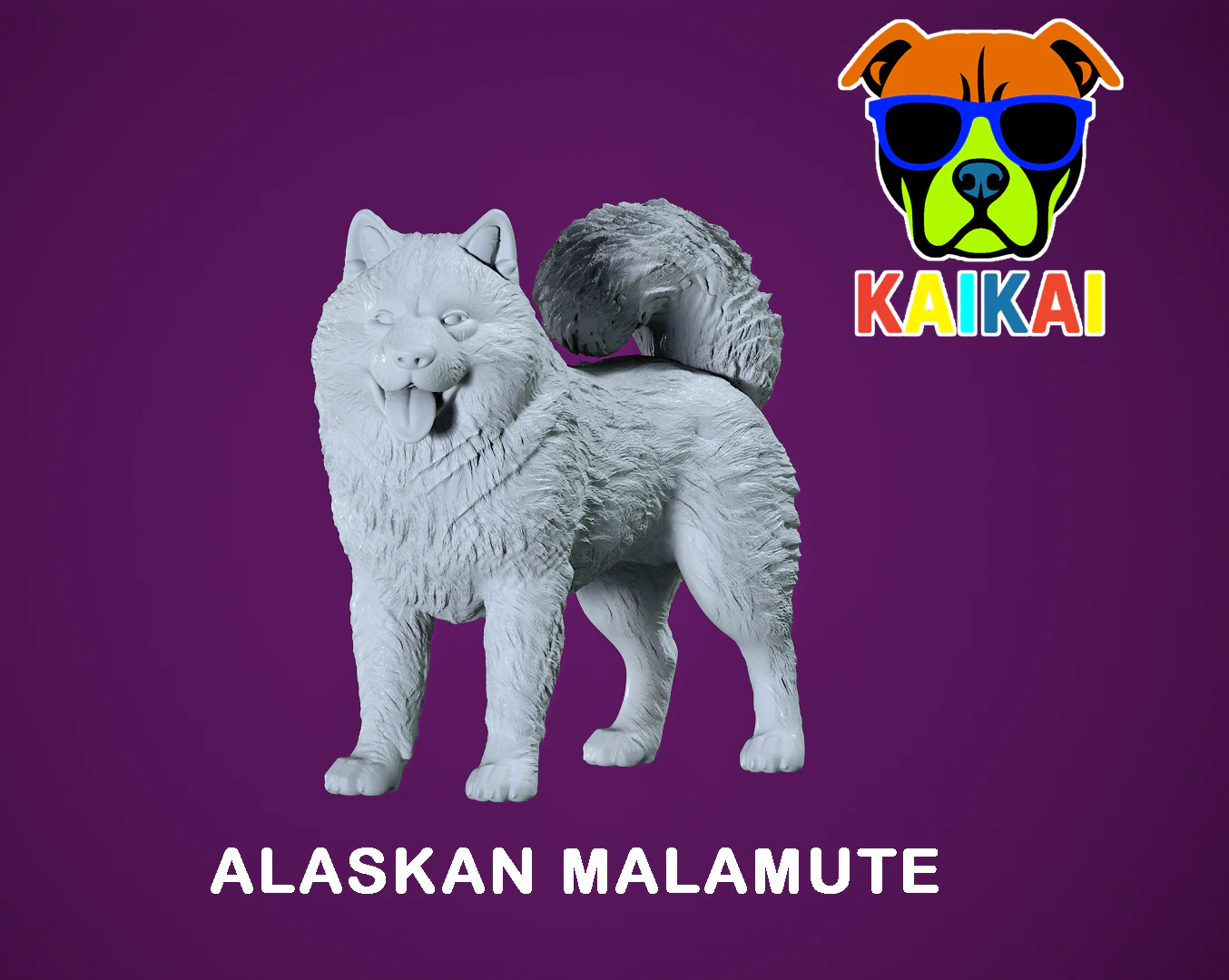 Alaska Malamute - Mally model - 3D print 3D Print Model .c4d .max .obj .3ds .fbx .stl .blend 